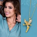 NECKLACE TAMI :: GOLD PLATED PENDANT WITH CHAIN
